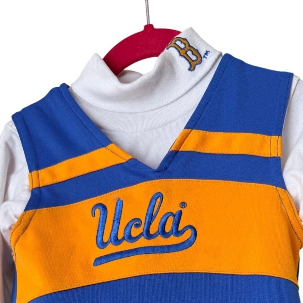 Adidas UCLA Bruins Cheerleader Outfit Toddler 3T Blue Gold Dress Turtleneck Set - Picture 2 of 6